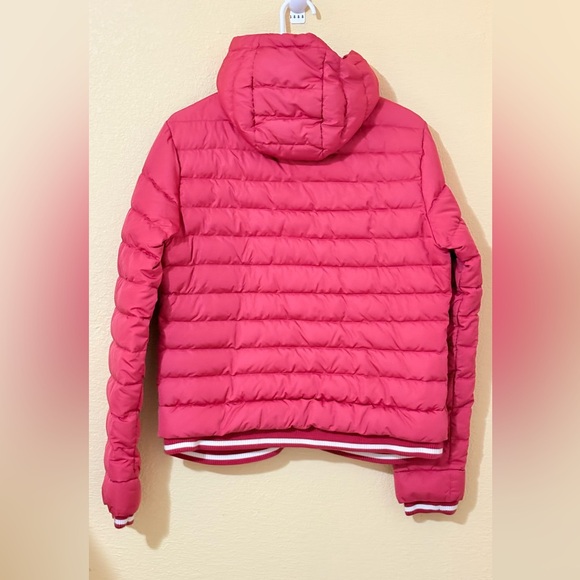 Nike 550 Down Puffer Jacket Pink M Detachable Hood Warm Winter Outerwear - Picture 3 of 8